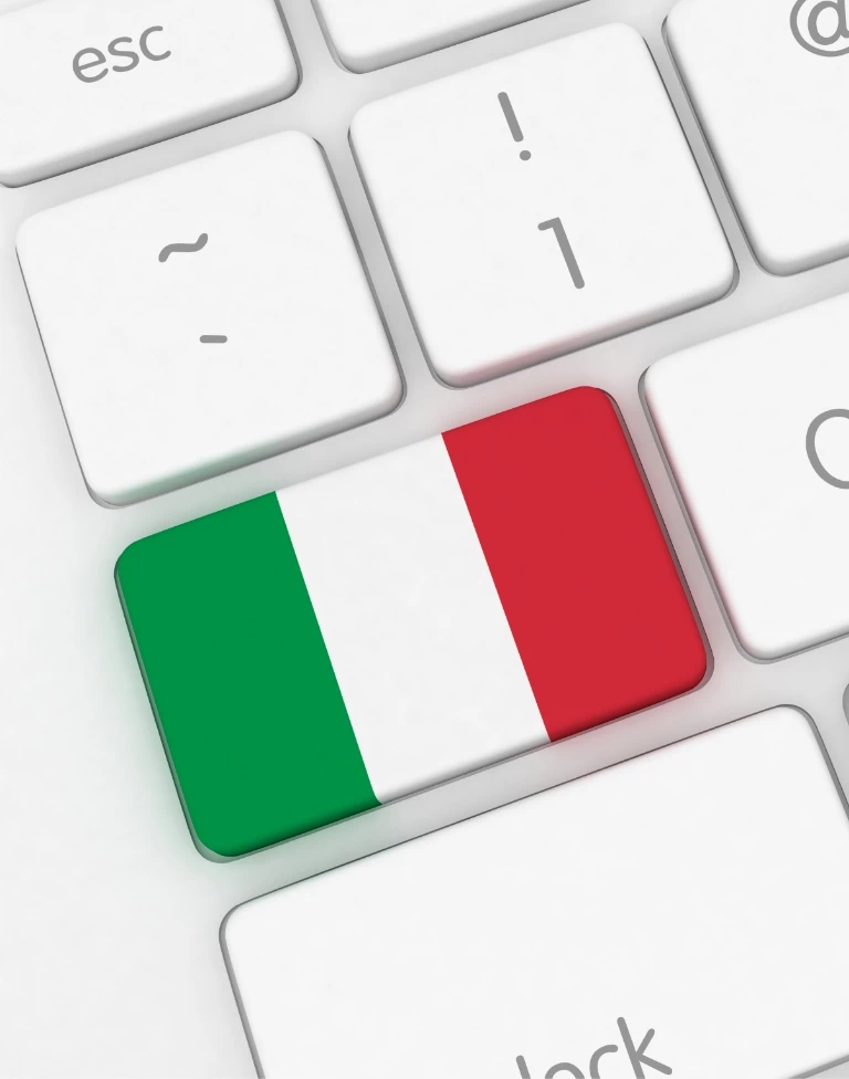 Flaga Włoch na klawiszu